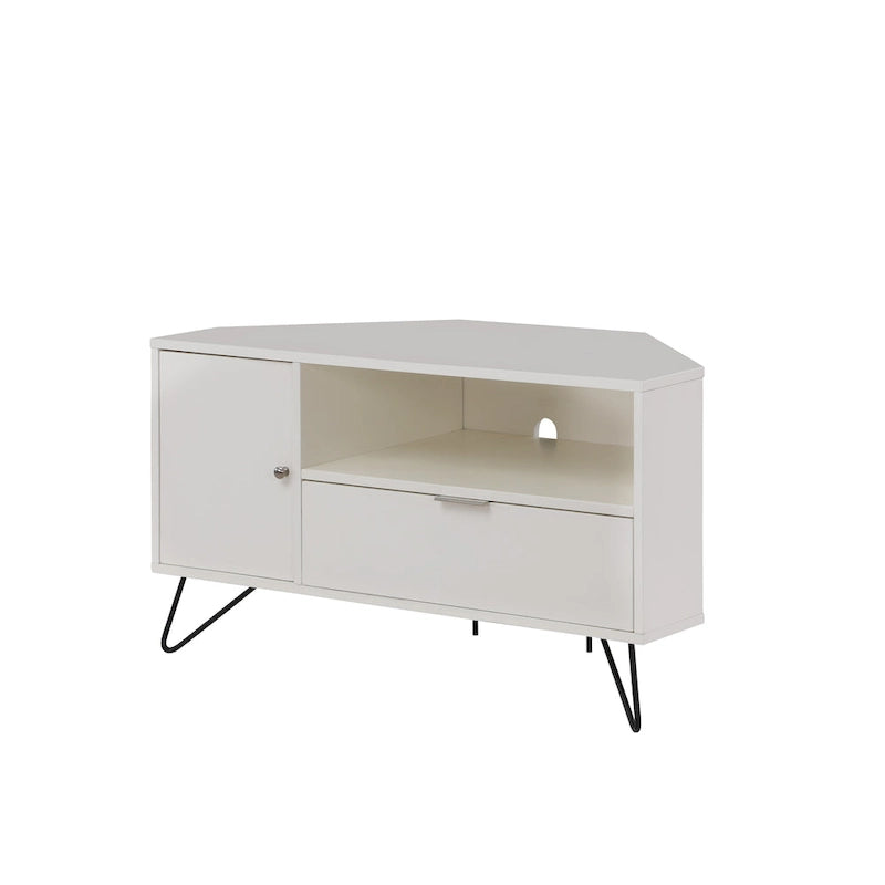 Talley Mid-Century Modern 41-inch 1-Open Shelf Corner TV Console by Furniture of America