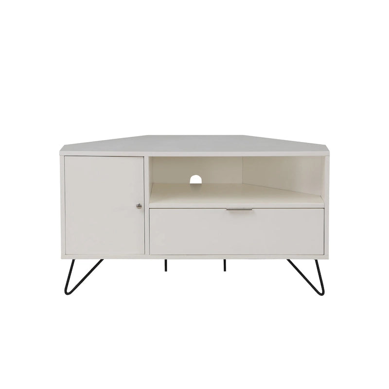 Talley Mid-Century Modern 41-inch 1-Open Shelf Corner TV Console by Furniture of America
