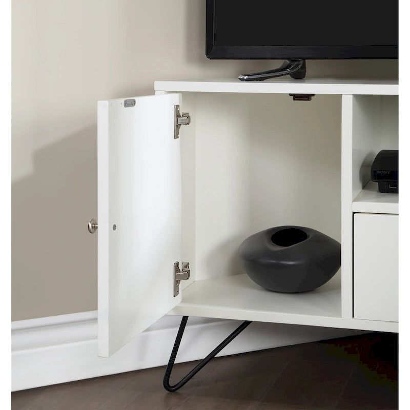 Talley Mid-Century Modern 41-inch 1-Open Shelf Corner TV Console by Furniture of America