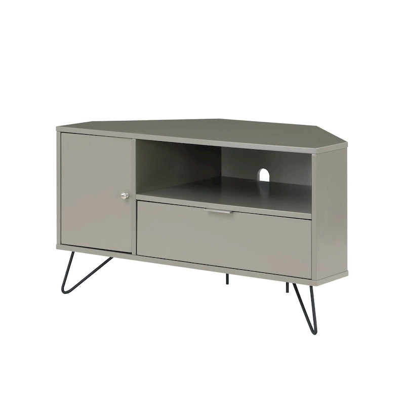 Talley Mid-Century Modern 41-inch 1-Open Shelf Corner TV Console by Furniture of America