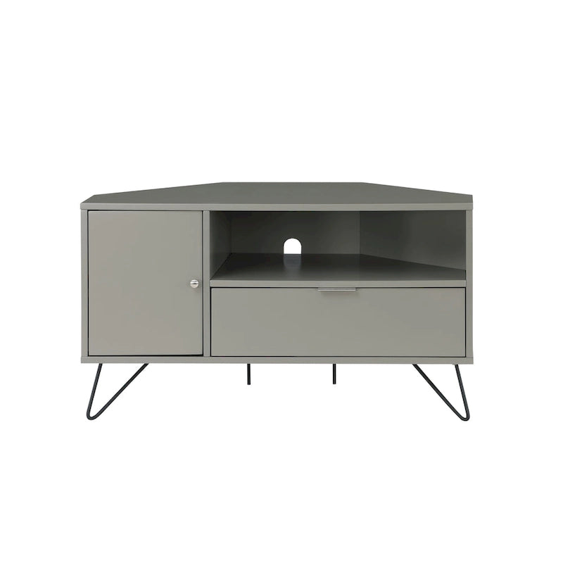Talley Mid-Century Modern 41-inch 1-Open Shelf Corner TV Console by Furniture of America