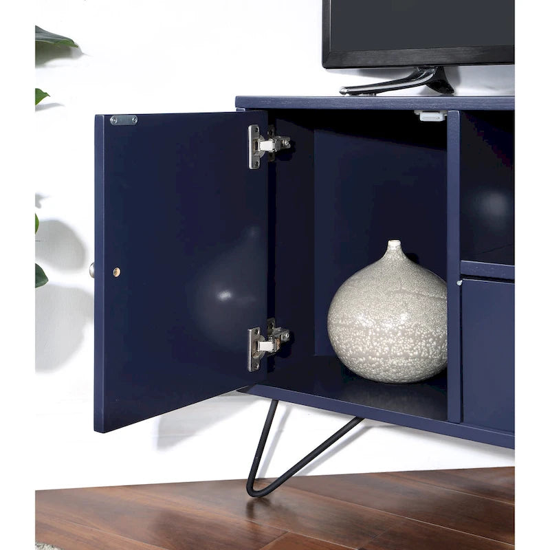 Talley Mid-Century Modern 41-inch 1-Open Shelf Corner TV Console by Furniture of America