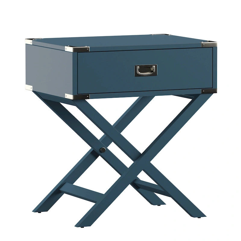 Kenton II X Base Wood Accent Campaign Table iNSPIRE Q Modern