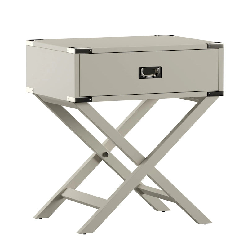Kenton II X Base Wood Accent Campaign Table iNSPIRE Q Modern