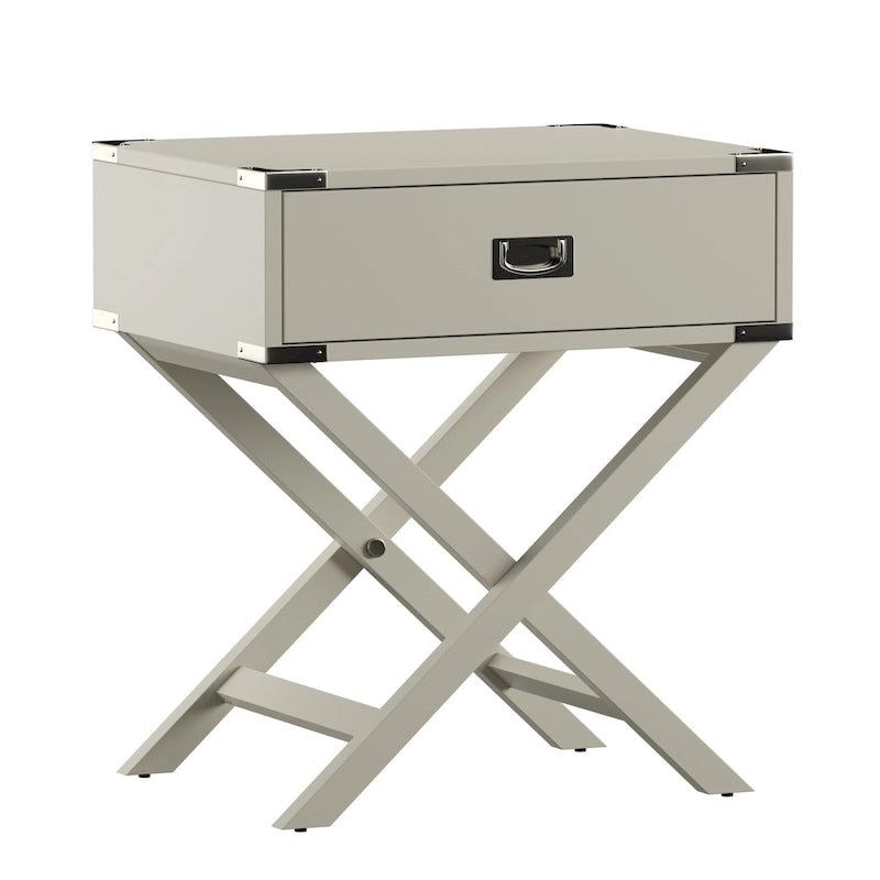 Kenton II X Base Wood Accent Campaign Table iNSPIRE Q Modern