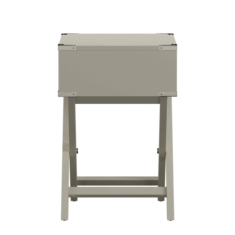Kenton II X Base Wood Accent Campaign Table iNSPIRE Q Modern