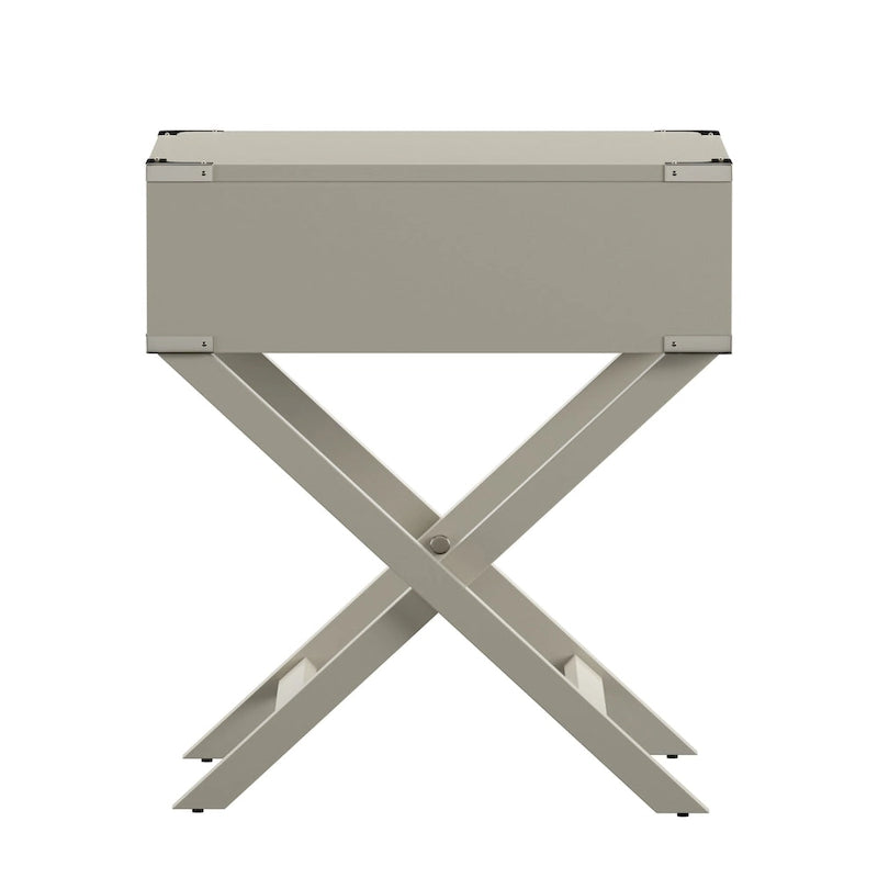 Kenton II X Base Wood Accent Campaign Table iNSPIRE Q Modern
