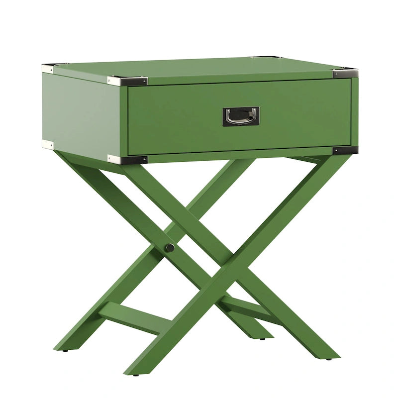 Kenton II X Base Wood Accent Campaign Table iNSPIRE Q Modern