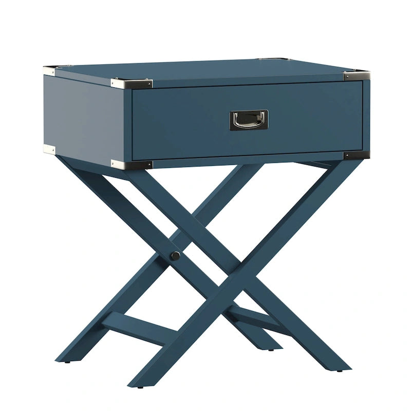 Kenton II X Base Wood Accent Campaign Table iNSPIRE Q Modern