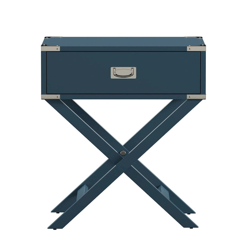 Kenton II X Base Wood Accent Campaign Table iNSPIRE Q Modern