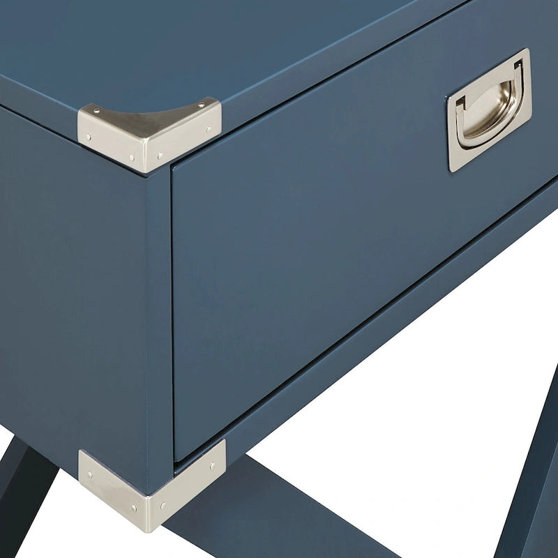Kenton II X Base Wood Accent Campaign Table iNSPIRE Q Modern
