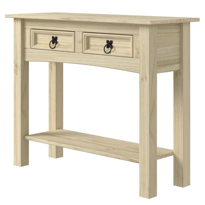 Wood Hall Table Console 2 Drawers Corona