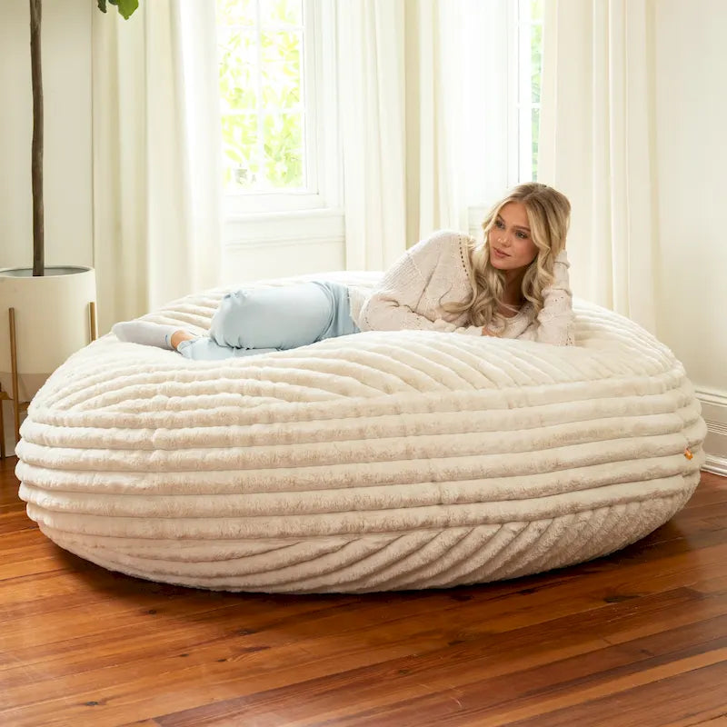 Jaxx 6 Foot Cocoon - Large Bean Bag Chair for Adults, - Mondo Faux Fur