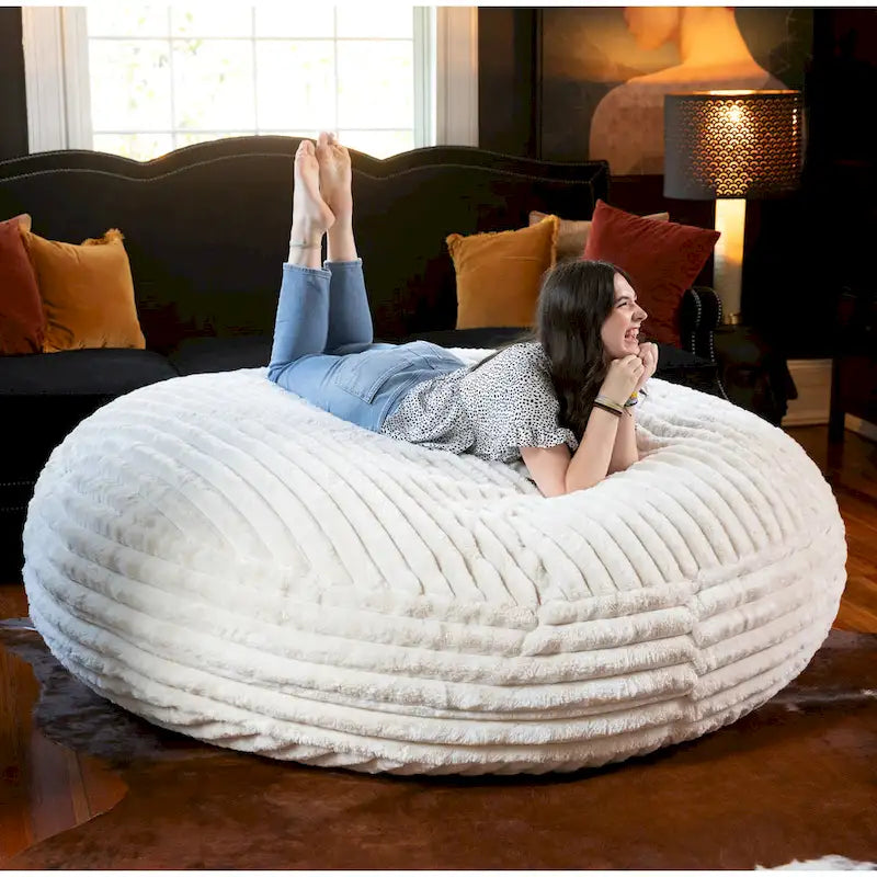 Jaxx 6 Foot Cocoon - Large Bean Bag Chair for Adults, - Mondo Faux Fur
