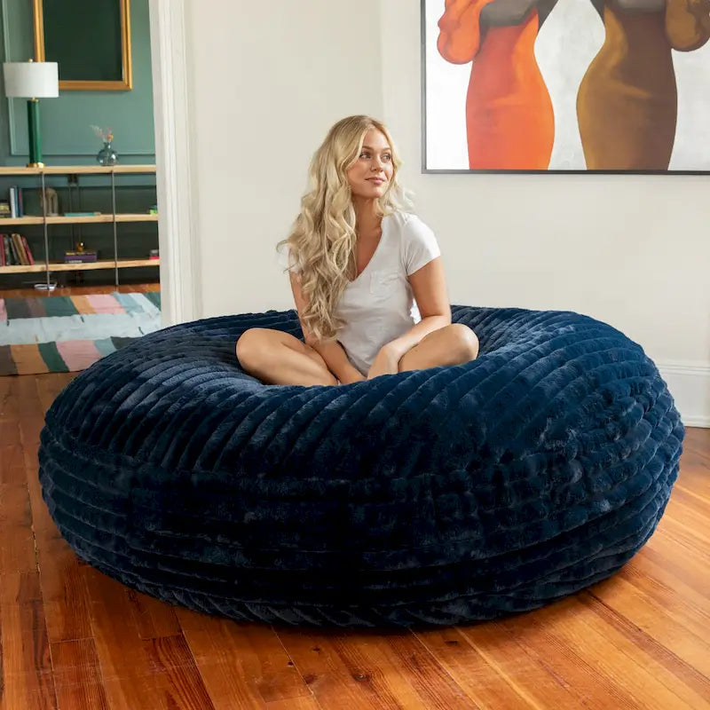 Jaxx 6 Foot Cocoon - Large Bean Bag Chair for Adults, - Mondo Faux Fur