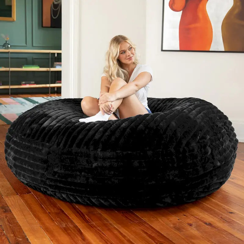 Jaxx 6 Foot Cocoon - Large Bean Bag Chair for Adults, - Mondo Faux Fur