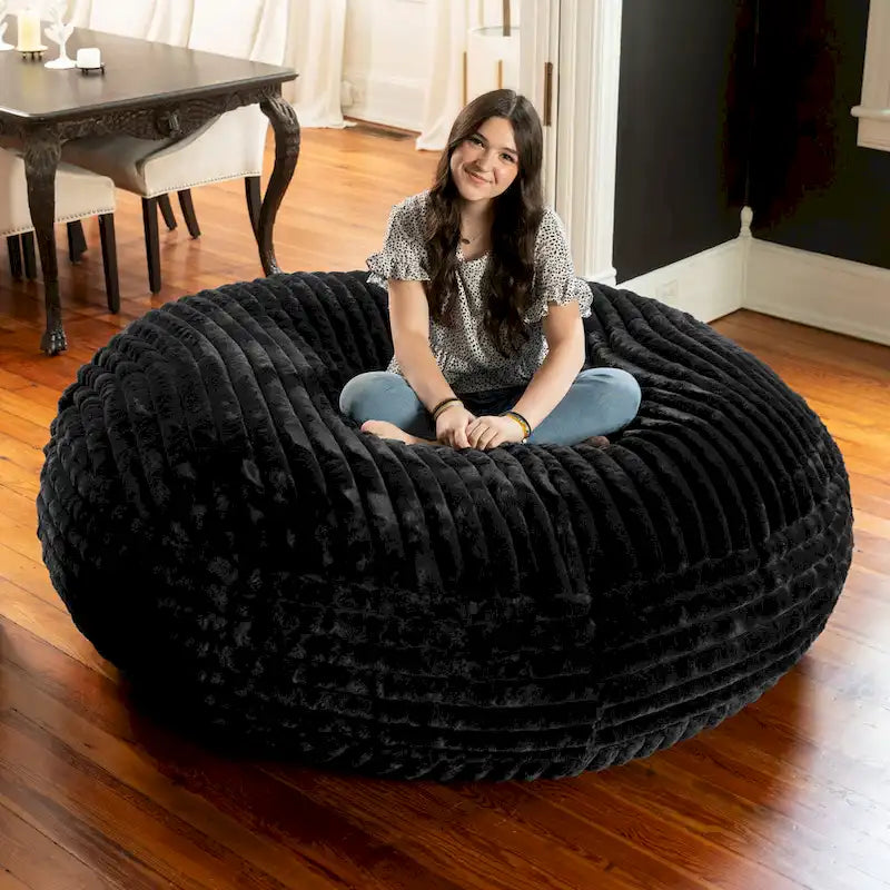 Jaxx 6 Foot Cocoon - Large Bean Bag Chair for Adults, - Mondo Faux Fur