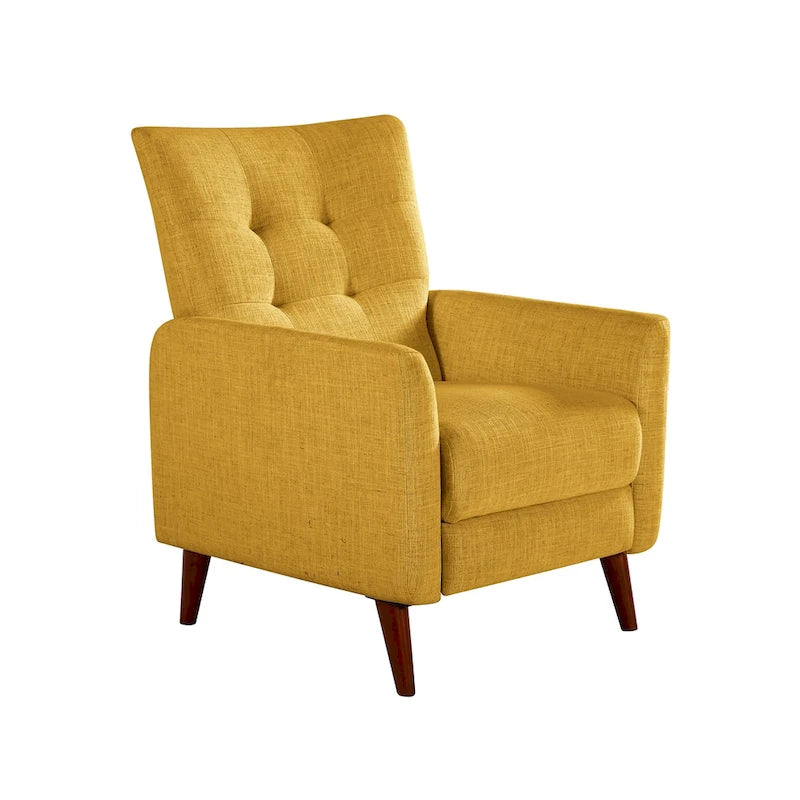 Aurora Modern Manual Recliner Set of 2 with Solid Wooden Legs