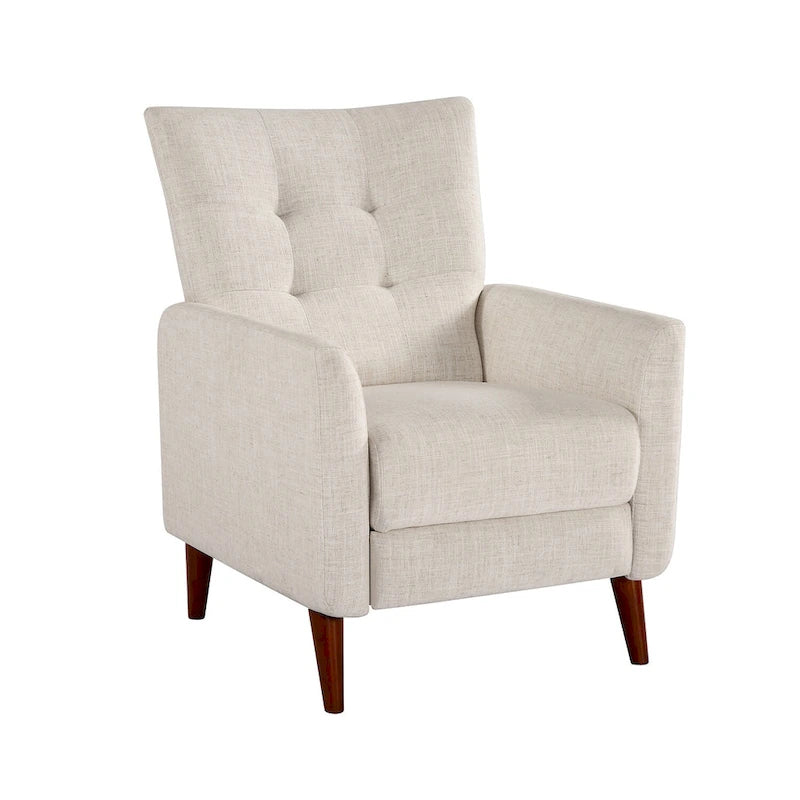 Aurora Modern Manual Recliner Set of 2 with Solid Wooden Legs