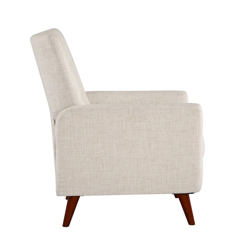Aurora Modern Manual Recliner Set of 2 with Solid Wooden Legs