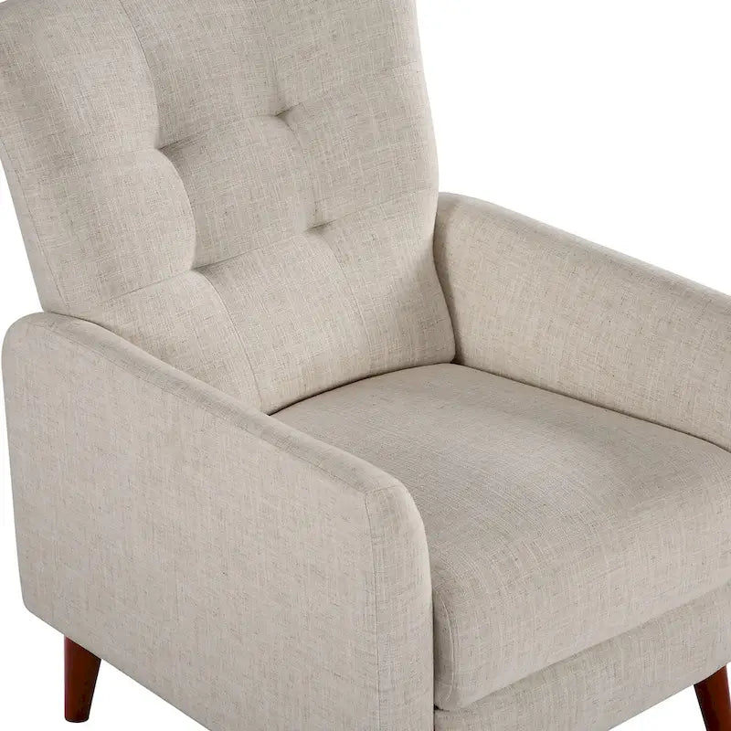 Aurora Modern Manual Recliner Set of 2 with Solid Wooden Legs