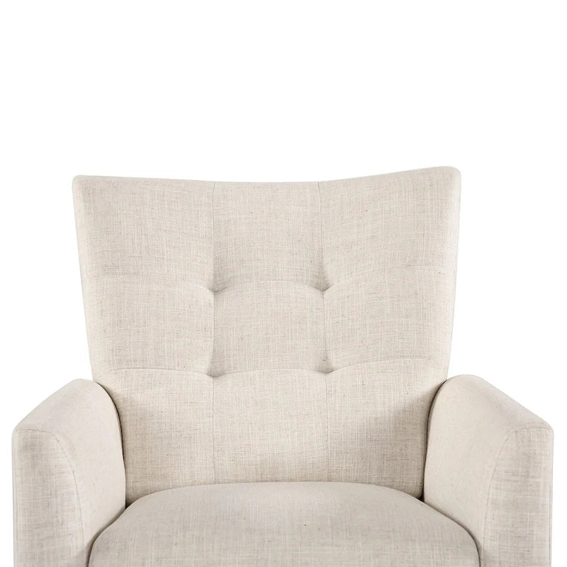 Aurora Modern Manual Recliner Set of 2 with Solid Wooden Legs