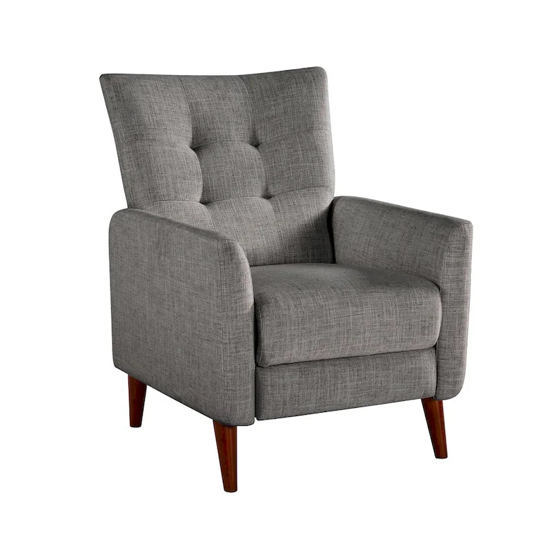 Aurora Modern Manual Recliner Set of 2 with Solid Wooden Legs