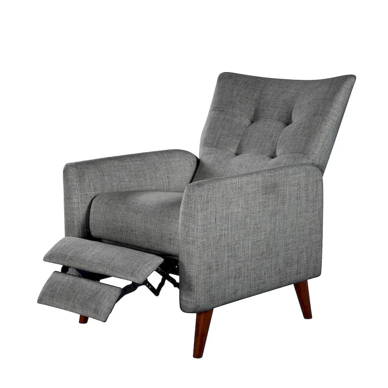 Aurora Modern Manual Recliner Set of 2 with Solid Wooden Legs