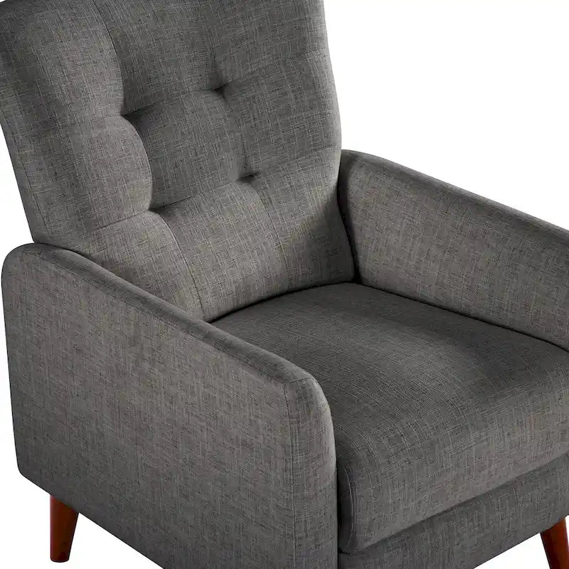 Aurora Modern Manual Recliner Set of 2 with Solid Wooden Legs