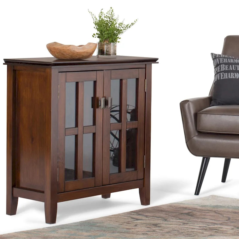 WYNDENHALL Stratford SOLID WOOD 30 inch Wide Low Storage Cabinet - 30w x 14d x 31 h