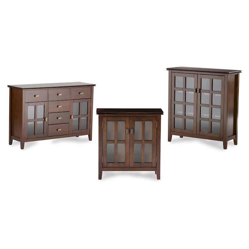 WYNDENHALL Stratford SOLID WOOD 30 inch Wide Low Storage Cabinet - 30w x 14d x 31 h