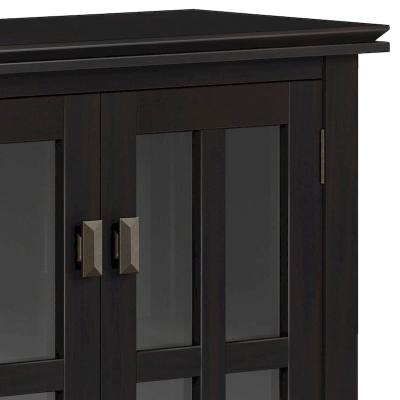 WYNDENHALL Stratford SOLID WOOD 30 inch Wide Low Storage Cabinet - 30w x 14d x 31 h