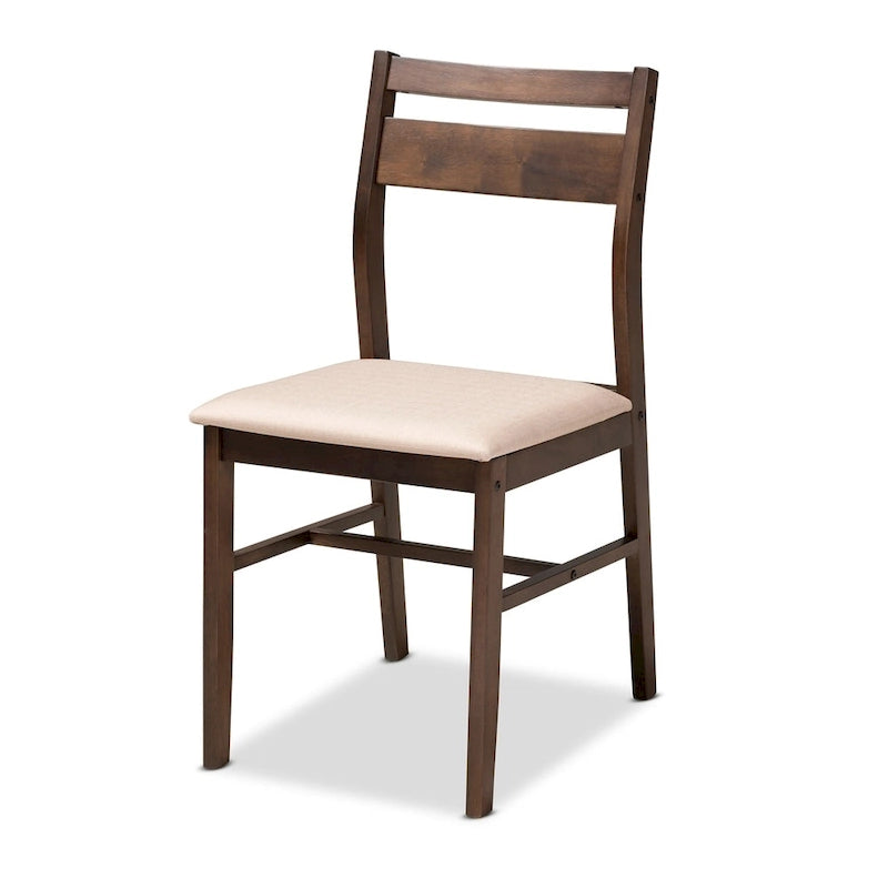 Contemporary Fabric 5-Piece Wood Dining Set