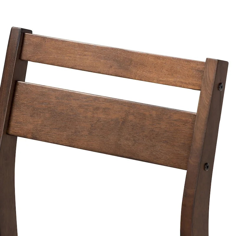 Contemporary Fabric 5-Piece Wood Dining Set