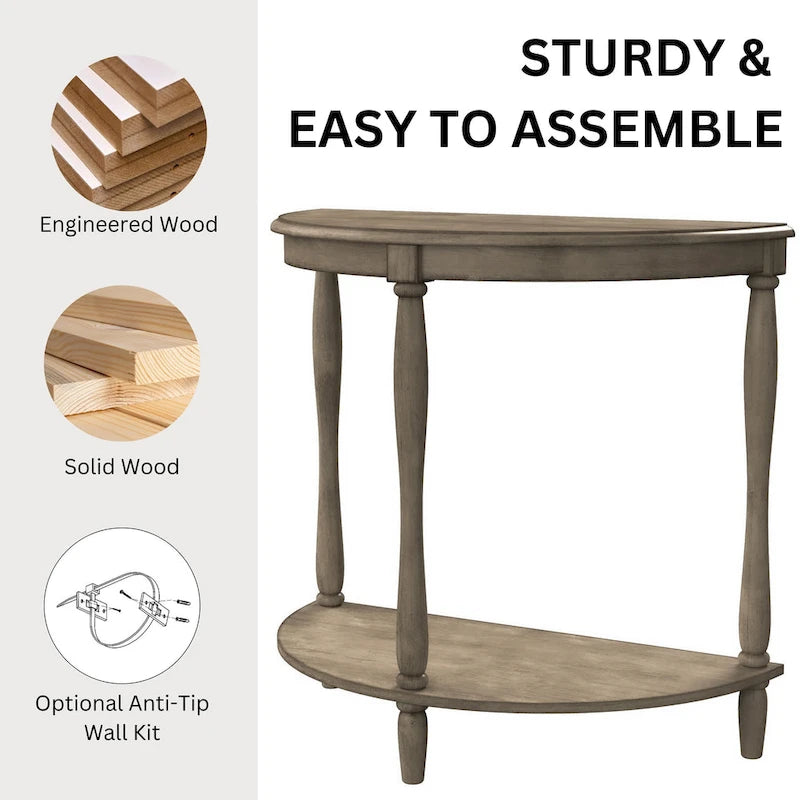Landree Country 28-inch Wood 1-Shelf Entryway Table by Furniture of America
