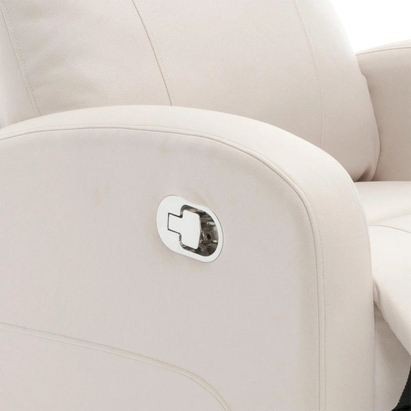 HOMYKA Modern Faux Leather Rocking Recliner with Swivel Set 2