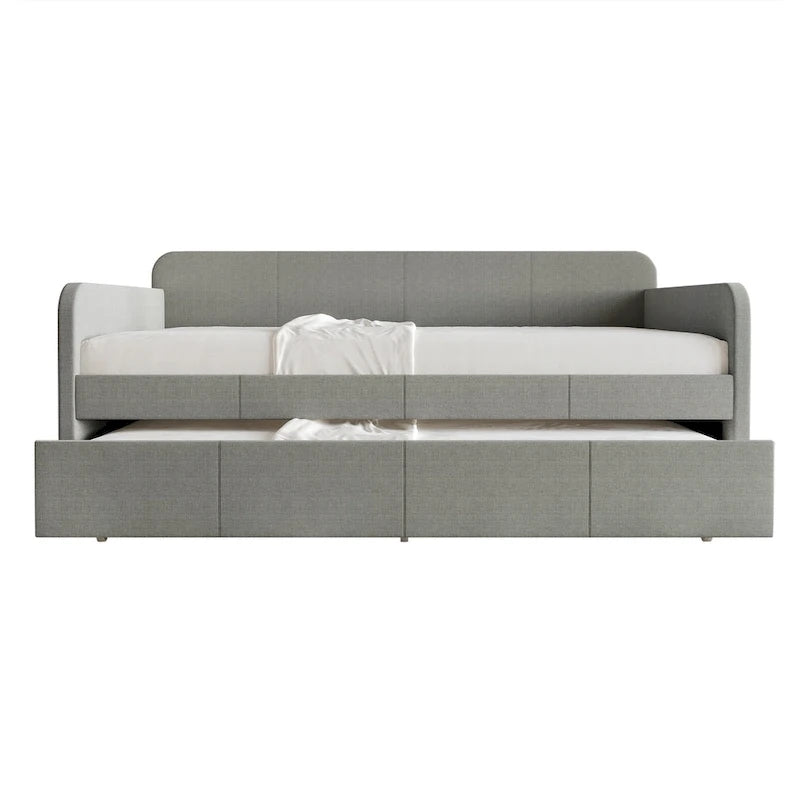 CraftPorch Minimalist Twin Size Upholstered Daybed With Trundle