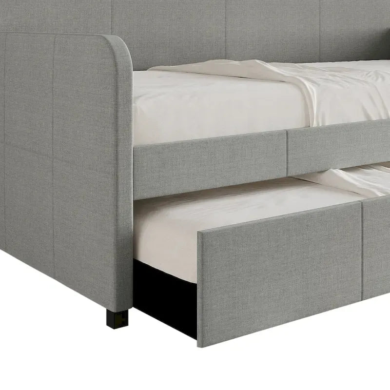 CraftPorch Minimalist Twin Size Upholstered Daybed With Trundle
