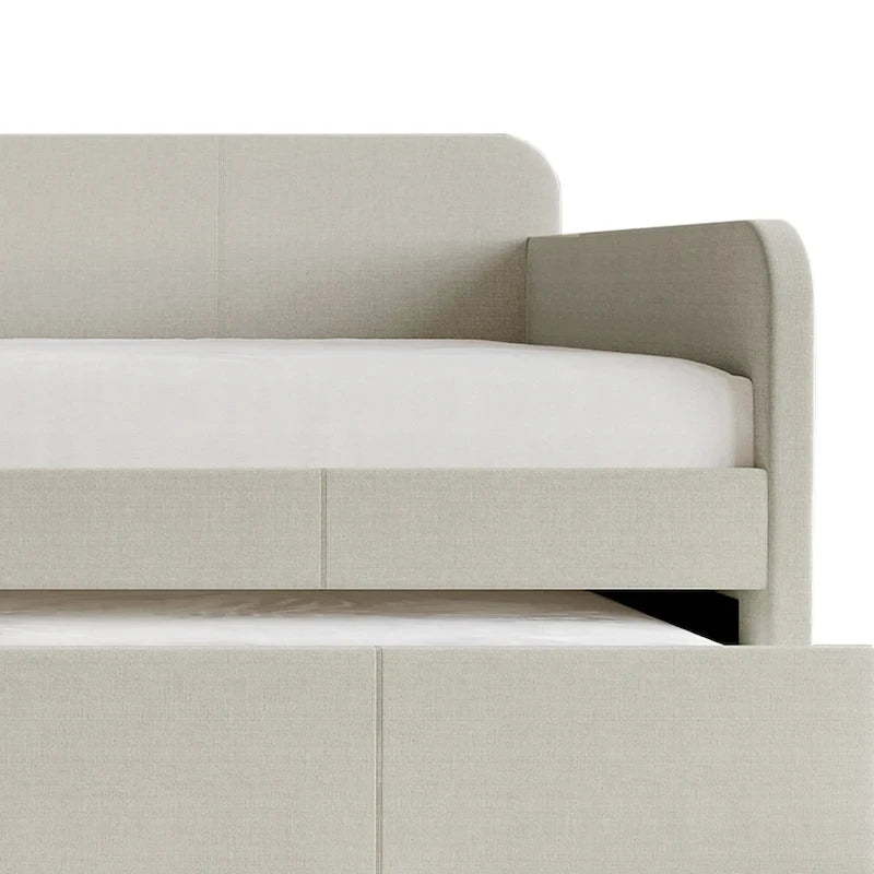 CraftPorch Minimalist Twin Size Upholstered Daybed With Trundle