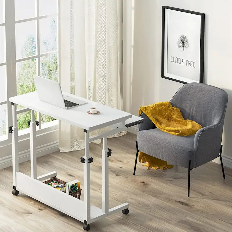 Portable Laptop Desk for Sofa and Bed, Height Adjustable Small Standing Table