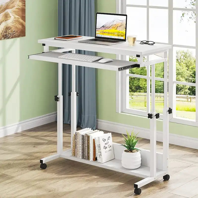 Portable Laptop Desk for Sofa and Bed, Height Adjustable Small Standing Table