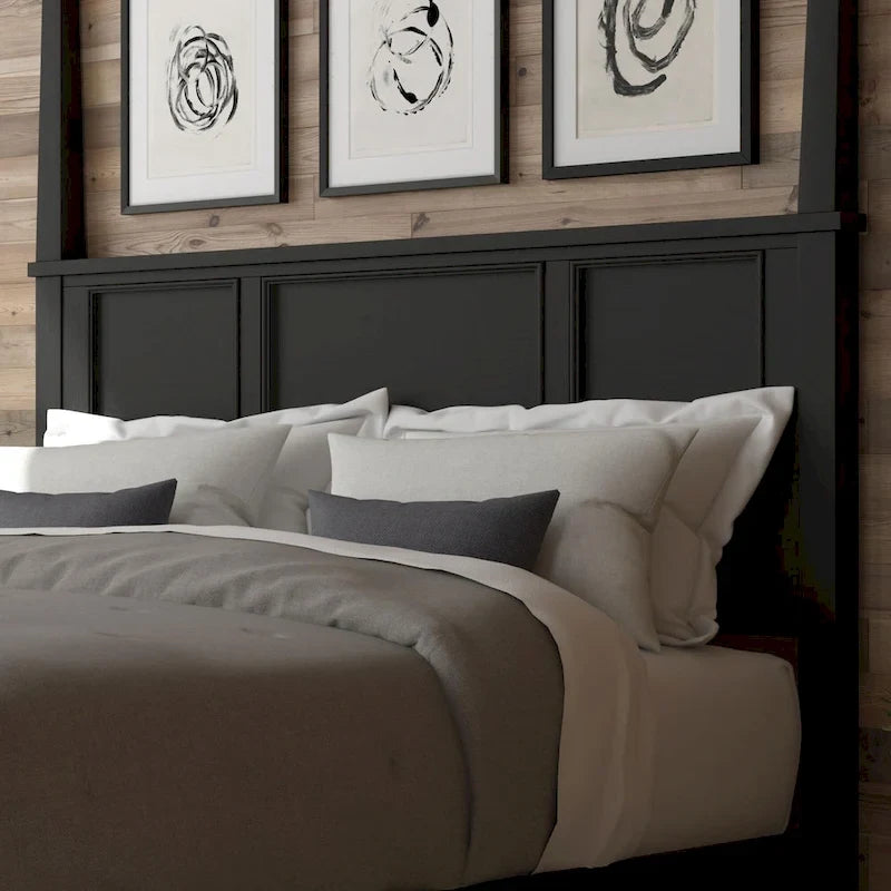 Homestyles Bedford Black King Poster Bed