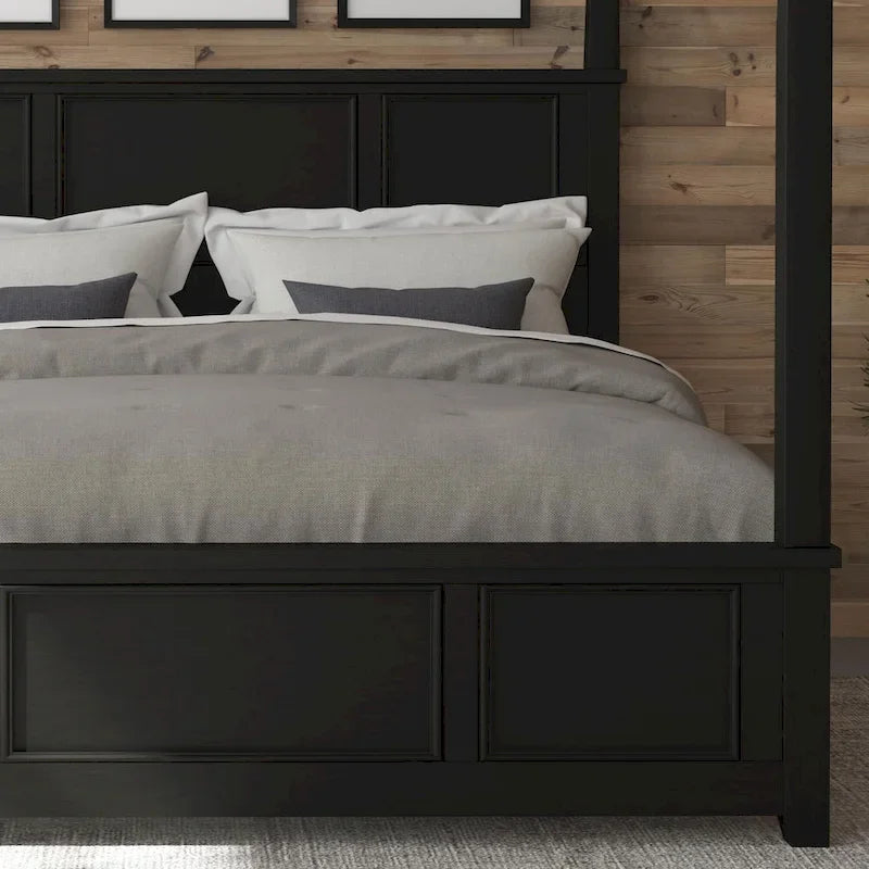 Homestyles Bedford Black King Poster Bed