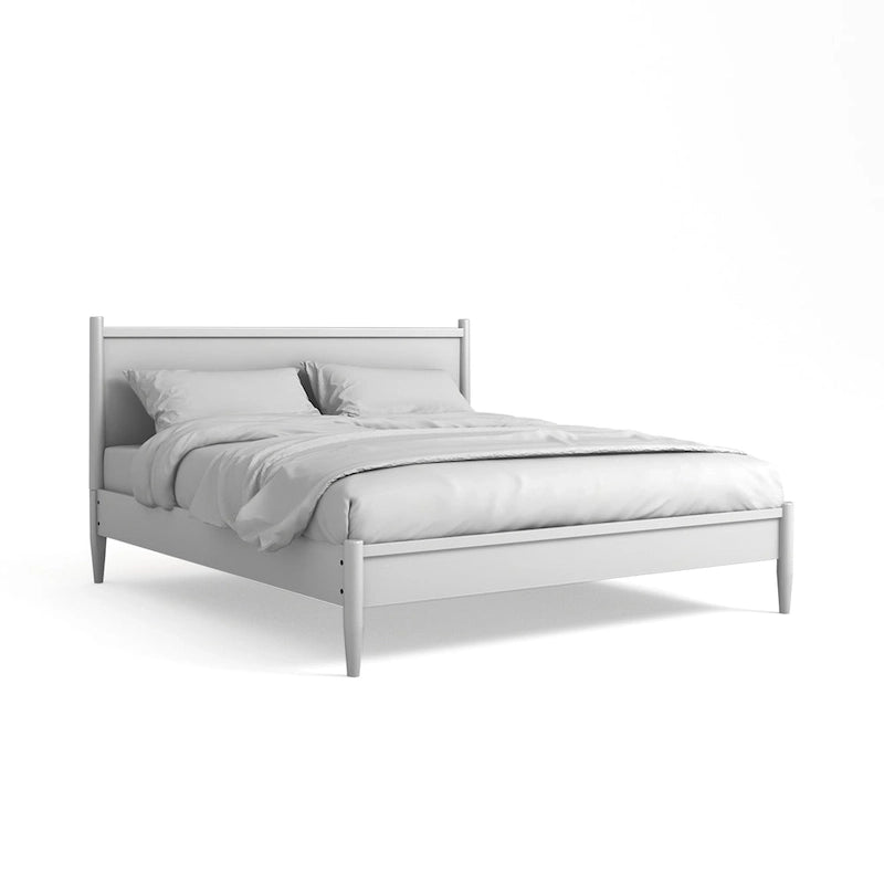 Queen-size Mid-century Modern Wood Paneled Platform Bed