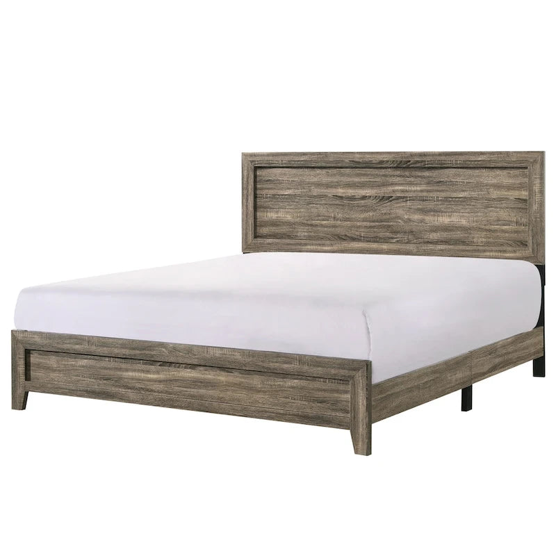 Linette 6 Piece Brown Panel Bedroom Set