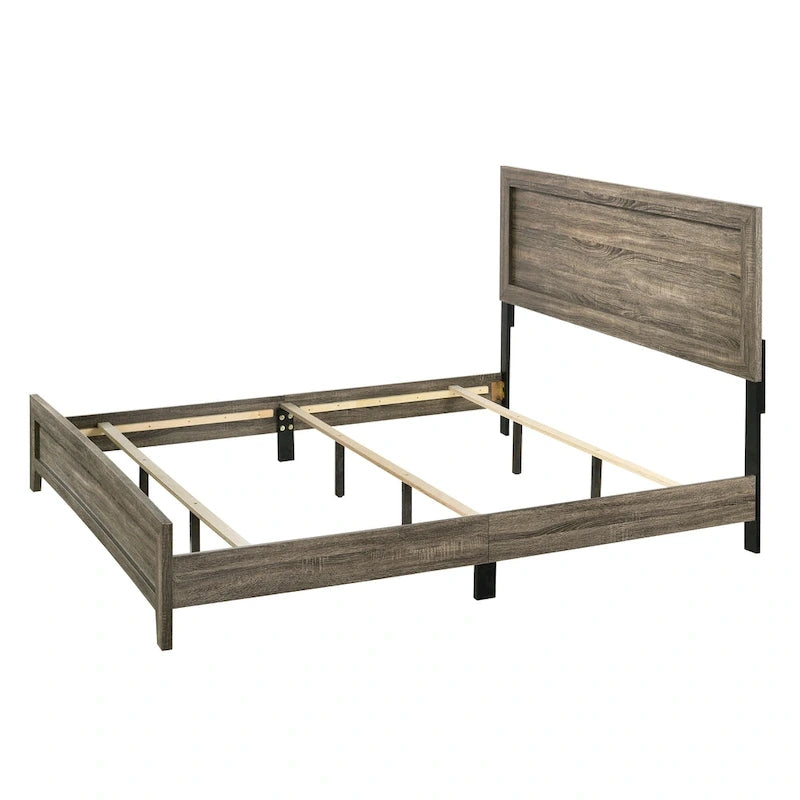 Linette 6 Piece Brown Panel Bedroom Set