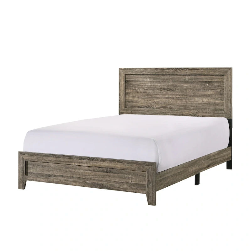 Linette 6 Piece Brown Panel Bedroom Set