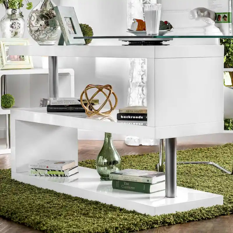 Marisa Contemporary 59-inch Metal Convertible Computer Desk by Furniture of America