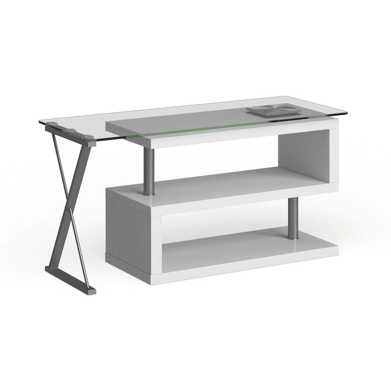 Marisa Contemporary 59-inch Metal Convertible Computer Desk by Furniture of America