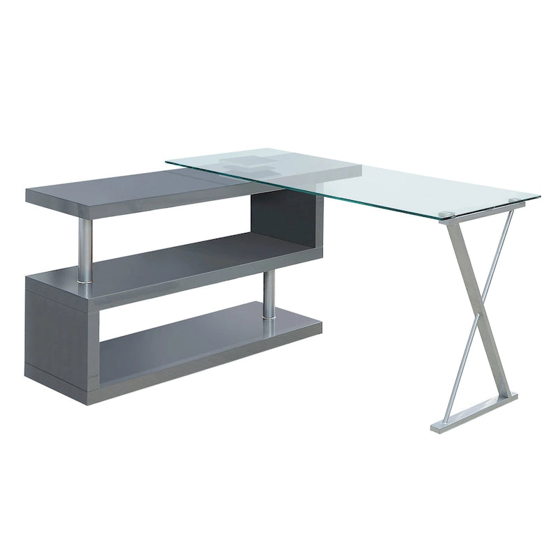 Marisa Contemporary 59-inch Metal Convertible Computer Desk by Furniture of America